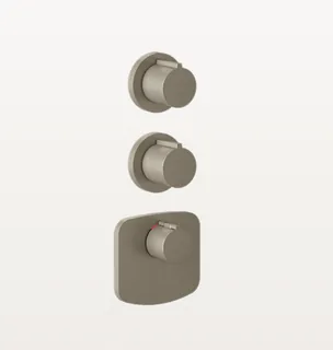 Смеситель для душа, Gessi, на 2 потребителя, цвет-Finox Brushed Nickel