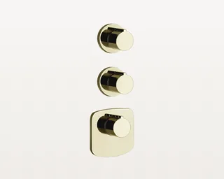 Смеситель для душа, Gessi, на 2 потребителя, цвет-Brass PVD