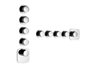 Смеситель для душа, Gessi, на 4 потребителя, цвет-хром