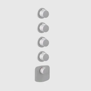 Смеситель для душа, Gessi, на 4 потребителя, цвет-белый матовый
