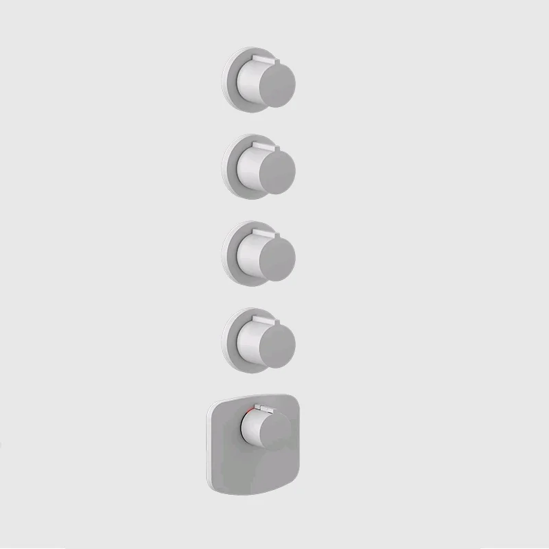 Смеситель для душа, Gessi, на 4 потребителя, цвет-белый матовый