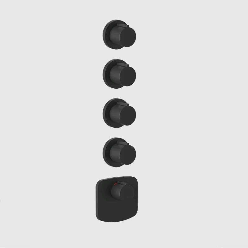 Смеситель для душа, Gessi, на 4 потребителя, цвет-черный матовый