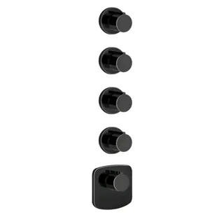 Смеситель для душа, Gessi, на 4 потребителя, цвет-Black Metal PVD