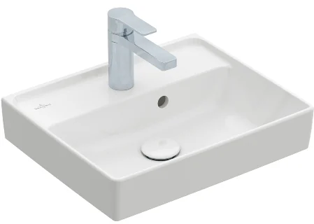 Раковина, Villeroy&Boch, Collaro, шгв 450*370*85, отверстия для смесителя-1, CeramicPlus, цвет-альпийский белый