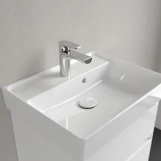 Раковина, Villeroy&Boch, Collaro, шгв 500*400*150, отверстия для смесителя-1, CeramicPlus, цвет-камень белый