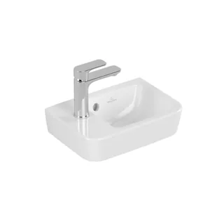 Раковина, Villeroy&Boch, O.Novo, шгв 500*250*95, отверстия для смесителя-отсутствуют, CeramicPlus/AntiBac, цвет-альпийский белый