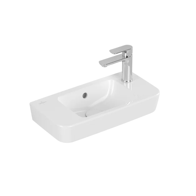 Раковина, Villeroy&Boch, O.Novo, шгв 500*250*95, отверстия для смесителя-1 сквозное, 1 промаркированное, AntiBac, цвет-альпийский белый