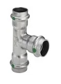 Тройник Sanpress Inox, с SC-Contur, нержав.сталь, 35 х 22 х 35 мм