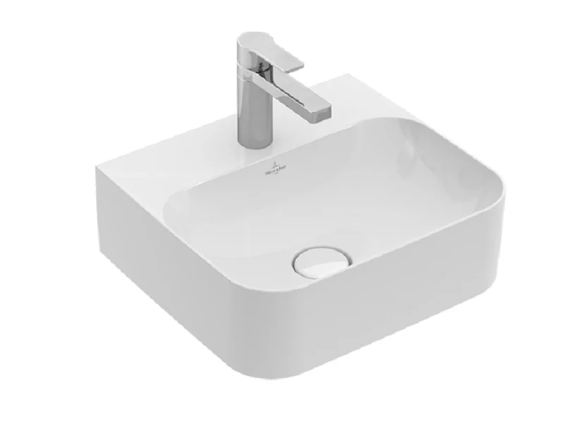 Раковина, Villeroy&Boch, Finion, шгв 430*390*125, отверстия для смесителя-1, CeramicPlus, цвет-альпийский белый