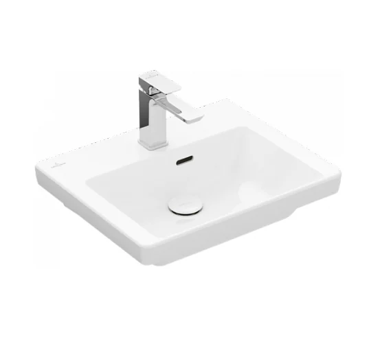 Раковина, Villeroy&Boch, Subway 3.0, шгв 500*400*100, отверстия для смесителя-1, цвет-альпийский белый