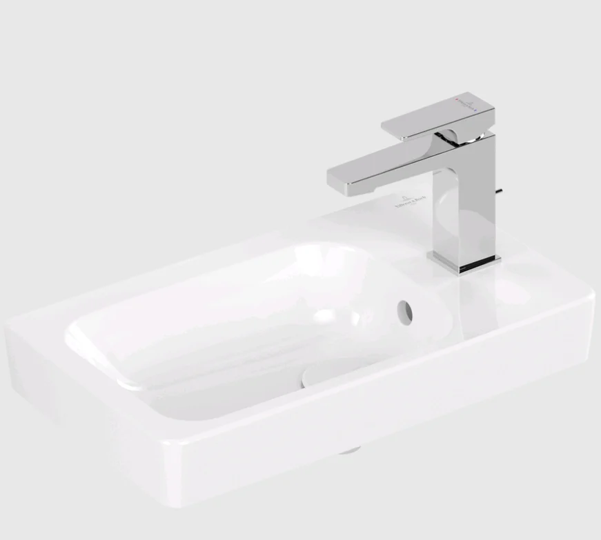 Раковина, Villeroy&Boch, Architectura, шгв 480*275*90, отверстия для смесителя-1, цвет-альпийский белый (белый Alpin)