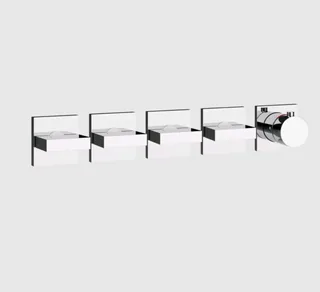 Смеситель для душа, Gessi, Rettangolo, на 4 потребителя, цвет-хром