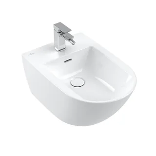 Биде, Villeroy&Boch, Subway 3.0, подвесной, шгв 375*560*270, CeramicPlus, цвет-альпийский белый