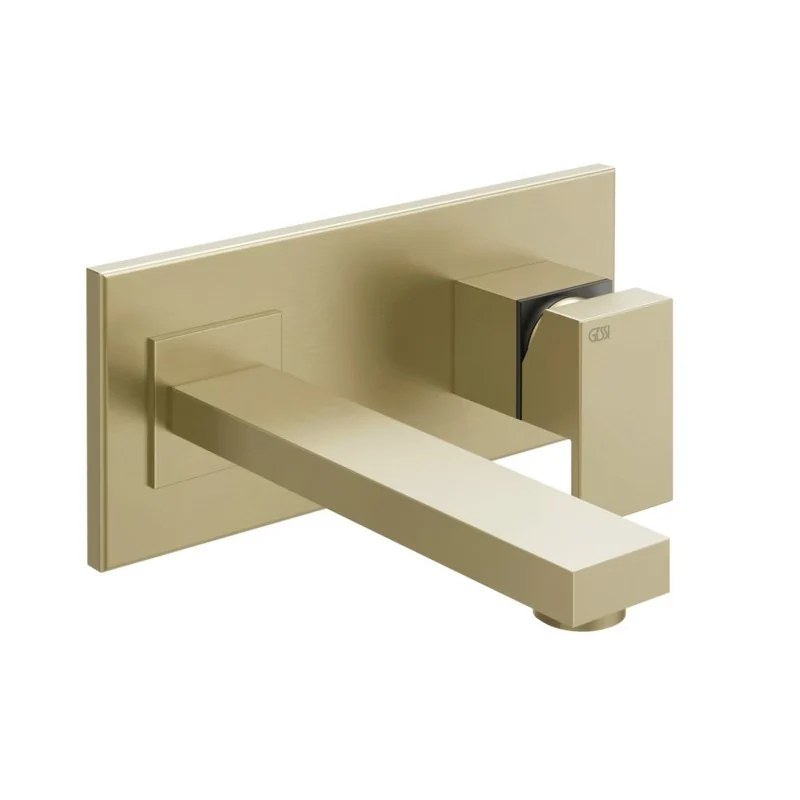 Смеситель для раковины, Gessi, Rettangolo, цвет-Brushed Brass PVD
