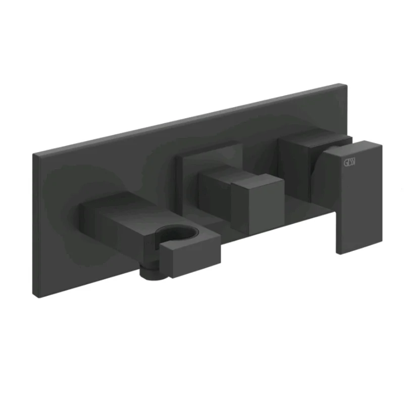 Смеситель для душа, Gessi, Rettangolo, на 2 потребителя, цвет-черный матовый (старый арт. 44910/299)