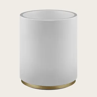 Корзина для бумаг, Gessi, шгв 180*180*240, цвет-белая/Warm Bronze Brushed PVD