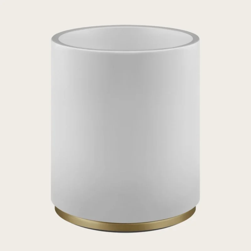Корзина для бумаг, Gessi, шгв 180*180*240, цвет-белая/Warm Bronze Brushed PVD