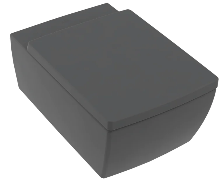 Унитаз, Villeroy&Boch, Memento 2.0, подвесной, шгв 375*560*345, CeramicPlus, цвет-графит (Graphite)