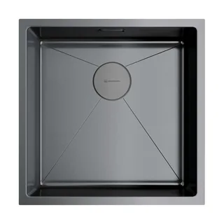 Мойка, OMOIKIRI, TAKI, шгв 440*440*200, отверстия для смесителя-отсутствуют, цвет-вороненая сталь