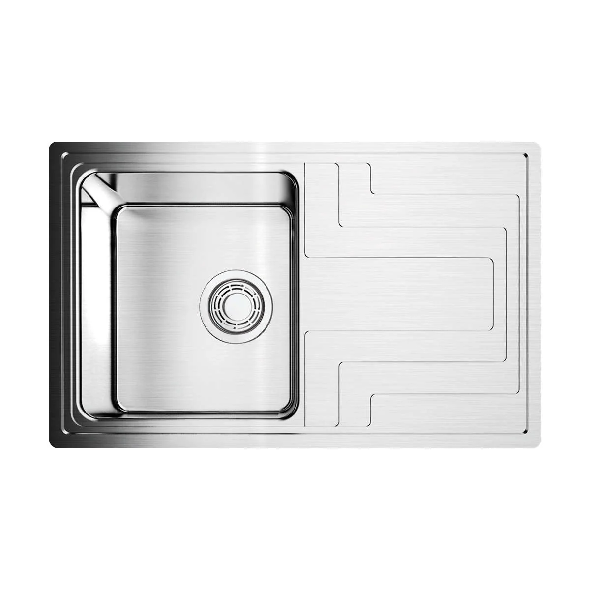 Мойка, OMOIKIRI, Mizu, шгв 780*480*210, отверстия для смесителя-отсутствуют, цвет-нержавеющая сталь