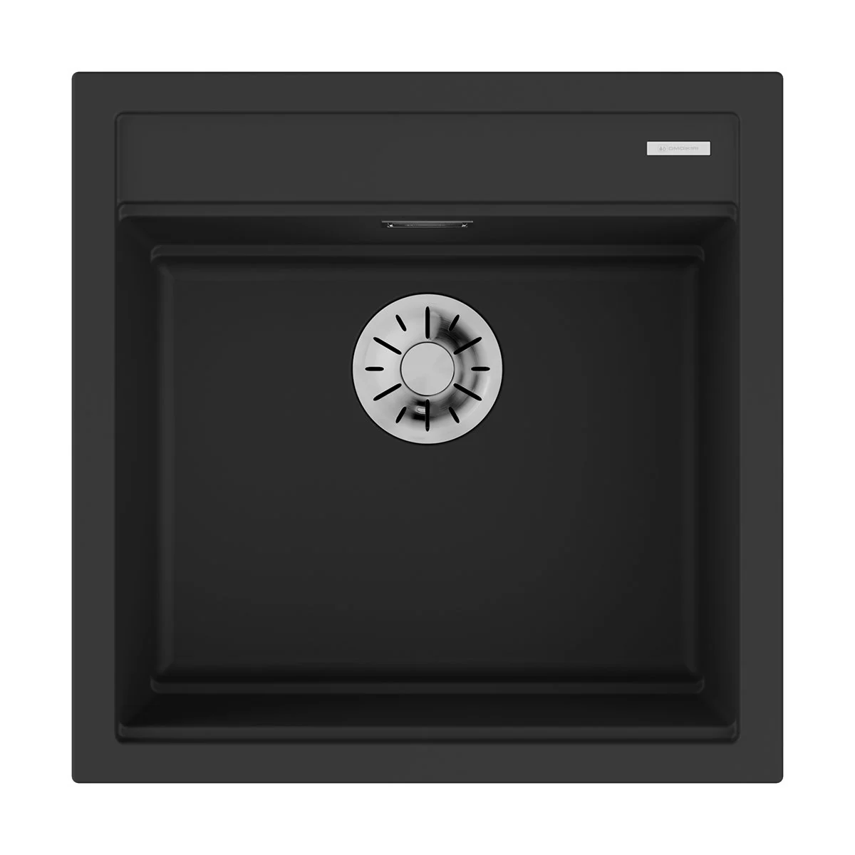 Мойка, OMOIKIRI, Kitagawa, шгв 510*510*200, отверстия для смесителя-3 промаркированных, чаши-1, цвет-Графит