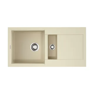 Мойка, OMOIKIRI, Sakaime, шгв 860*435*230, отверстия для смесителя-10 промаркированных, чаши-2, цвет-ваниль