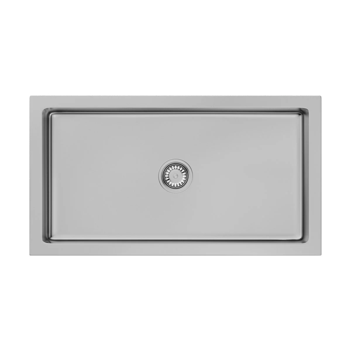 Мойка, OMOIKIRI, Mikura, шгв 840*460*254, отверстия для смесителя-отсутствуют, цвет-античное серебро