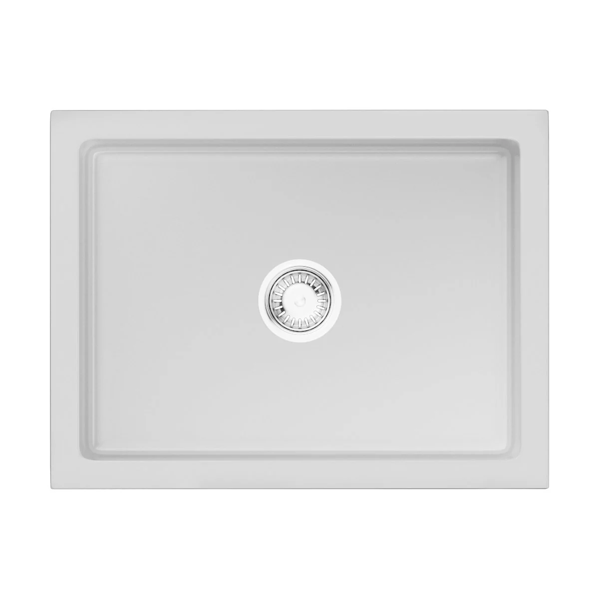 Мойка, OMOIKIRI, Mikura, шгв 610*460*254, отверстия для смесителя-отсутствуют, цвет-белый глянцевый