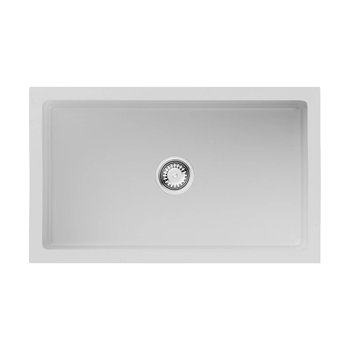 Мойка, OMOIKIRI, Mikura, шгв 760*460*254, отверстия для смесителя-отсутствуют, цвет-белый глянцевый