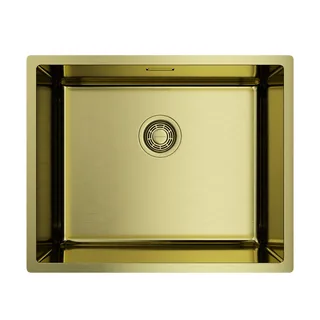 Мойка, OMOIKIRI, Tadzava Ultra, шгв 540*440*200, отверстия для смесителя-отсутствуют, цвет-светлое золото