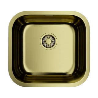 Мойка, OMOIKIRI, Omi, шгв 445*415*180, отверстия для смесителя-отсутствуют, цвет-светлое золото