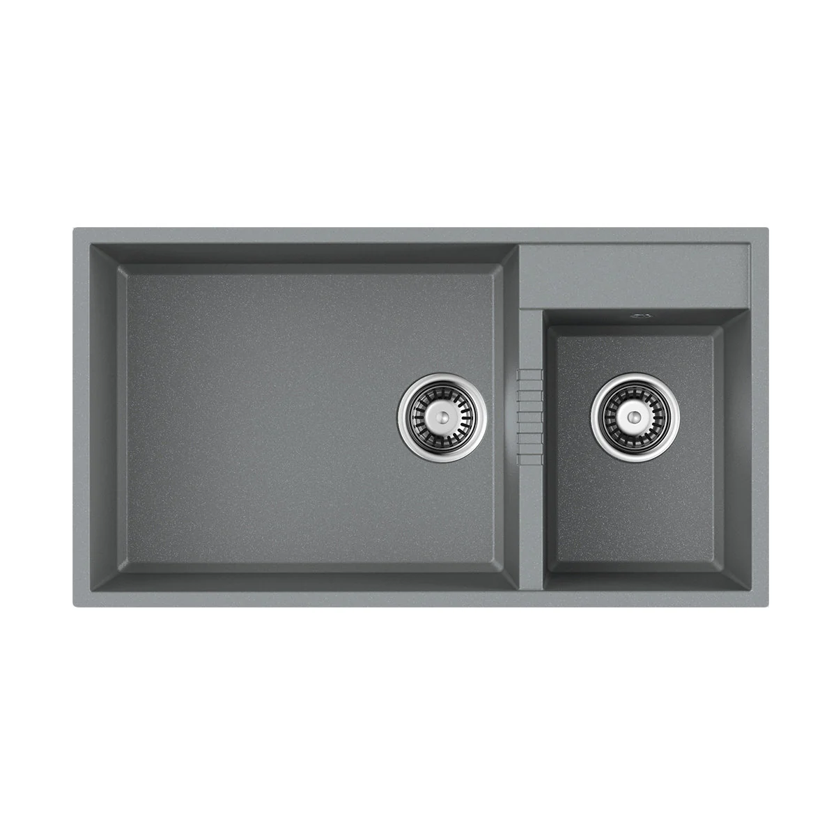 Мойка, OMOIKIRI, Tedori, шгв 850*465*235, отверстия для смесителя-2 промаркированных, чаши-2, цвет-Leningrad grey