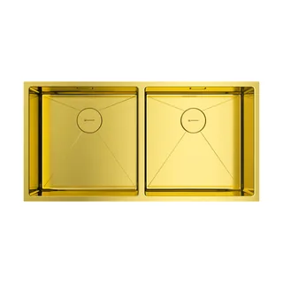 Мойка, OMOIKIRI, TAKI, шгв 865*440*200, отверстия для смесителя-отсутствуют, чаши-2, цвет-светлое золото — иконка