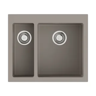 Мойка, OMOIKIRI, Bosen, шгв 590*500*220, отверстия для смесителя-3 промаркированных, чаши-2, цвет-leningrad grey