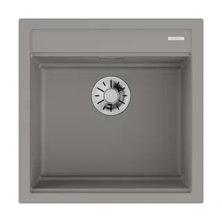 Мойка, OMOIKIRI, Kitagawa, шгв 510*510*200, отверстия для смесителя-3 промаркированных, чаши-1, цвет-Leningrad Grey