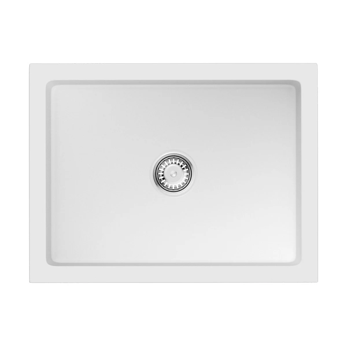 Мойка, OMOIKIRI, Mikura, шгв 610*460*254, отверстия для смесителя-отсутствуют, цвет-белый
