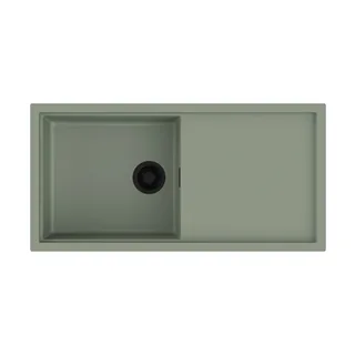 Мойка, OMOIKIRI, Sintesi, шгв 1000*500*200, отверстия для смесителя-2 промаркированных, цвет-Wind green