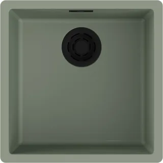Мойка, Omoikiri, Yamakawa, шгв 456*456*220, отверстия для смесителя-отсутствуют, цвет-wind green