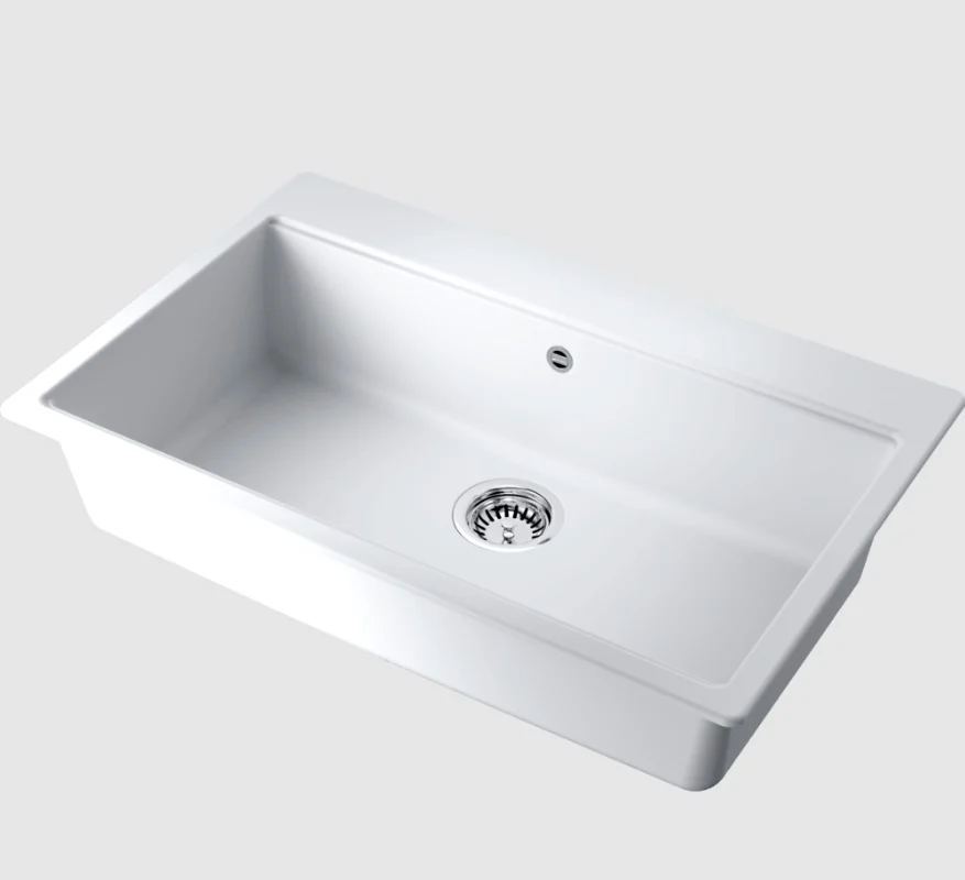 Мойка, Omoikiri, Akari, шгв 790*510*197, отверстия для смесителя-отсутствуют, цвет-белый