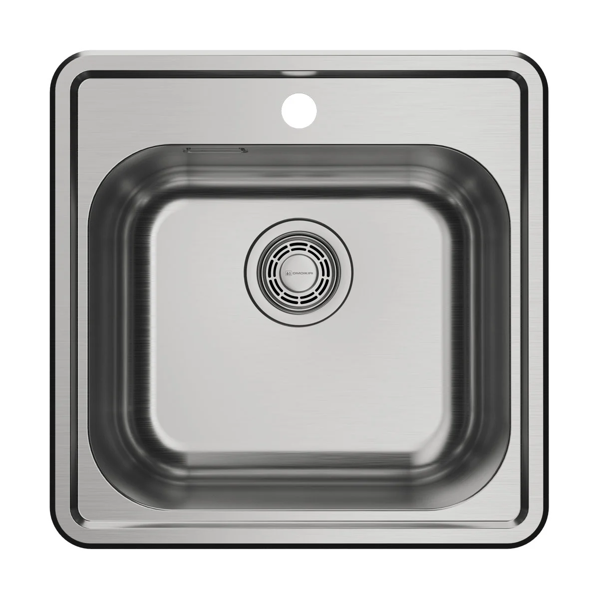 Мойка, OMOIKIRI, Notoro 48-IN, шгв 485*485*180, отверстия для смесителя-1, цвет-нержавеющая сталь