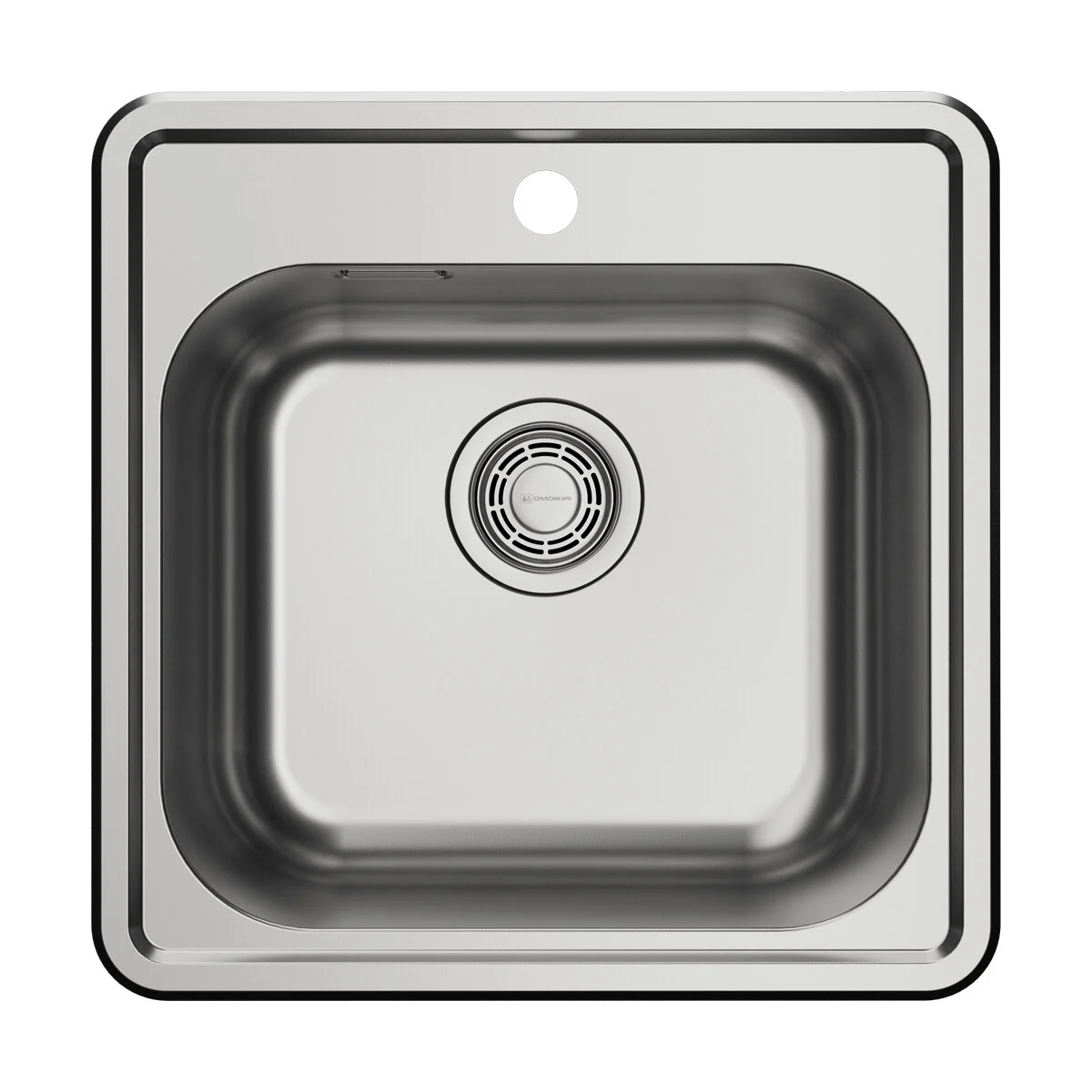 Мойка, OMOIKIRI, Notoro 48-IN, шгв 485*485*180, отверстия для смесителя-1, цвет-silver matt