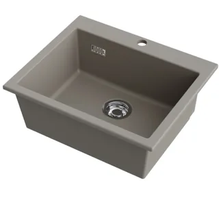 Мойка, Omoikiri, Omishima, шгв 600*510*220, отверстия для смесителя-1, цвет-dust grey