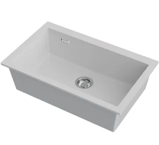 Мойка, Omoikiri, Omishima, шгв 760*480*220, отверстия для смесителя-отсутствуют, цвет-белый матовый