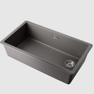 Мойка, Omoikiri, Kata Side , шгв 760*430*217, отверстия для смесителя-отсутствуют, цвет-Leningrad grey