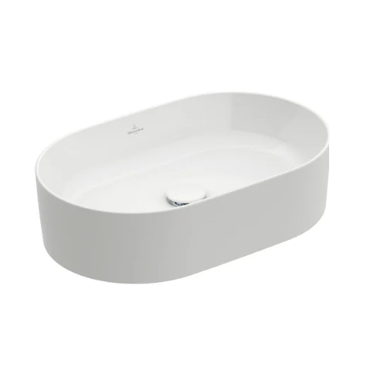 Раковина, Villeroy&Boch, Collaro, шгв 560*360*145, отверстия для смесителя-отсутствуют, цвет-альпийский белый