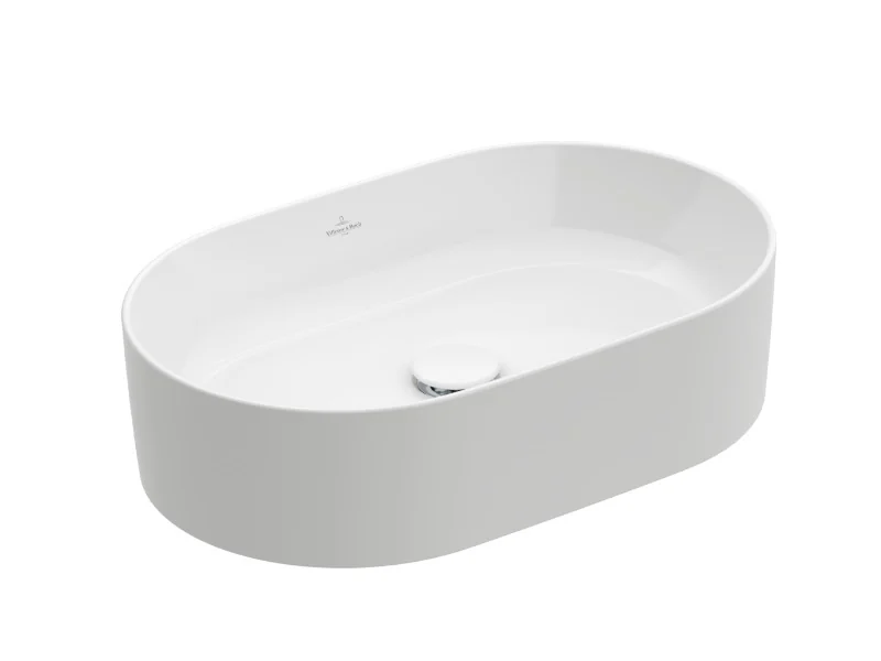 Раковина, Villeroy&Boch, Collaro, шгв 560*360*145, отверстия для смесителя-отсутствуют, CeramicPlus, цвет-альпийский белый