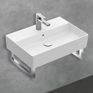 Раковина, Villeroy&Boch, Memento 2.0, шгв 500*420*140, отверстия для смесителя-1 сквозное, 2 промаркированных, цвет-альпийский белый
