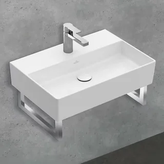 Раковина, Villeroy&Boch, Memento 2.0, шгв 500*420*140, отверстия для смесителя-1 сквозное, 2 промаркированных, цвет-альпийский белый