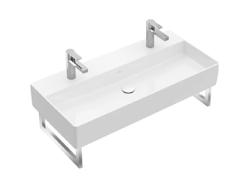 Раковина, Villeroy&Boch, Memento 2.0, шгв 1000*470*140, отверстия для смесителя-1, цвет-альпийский белый