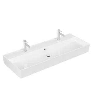 Раковина, Villeroy&Boch, Memento 2.0, шгв 1200*470*150, отверстия для смесителя-2, CeramicPlus, цвет-альпийский белый